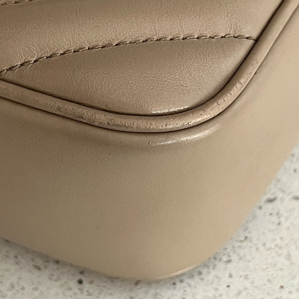 SOLD YSL Saint Laurent Lou Quilted Calfskin Leather Beige Camera Bag - Picture 10 of 12